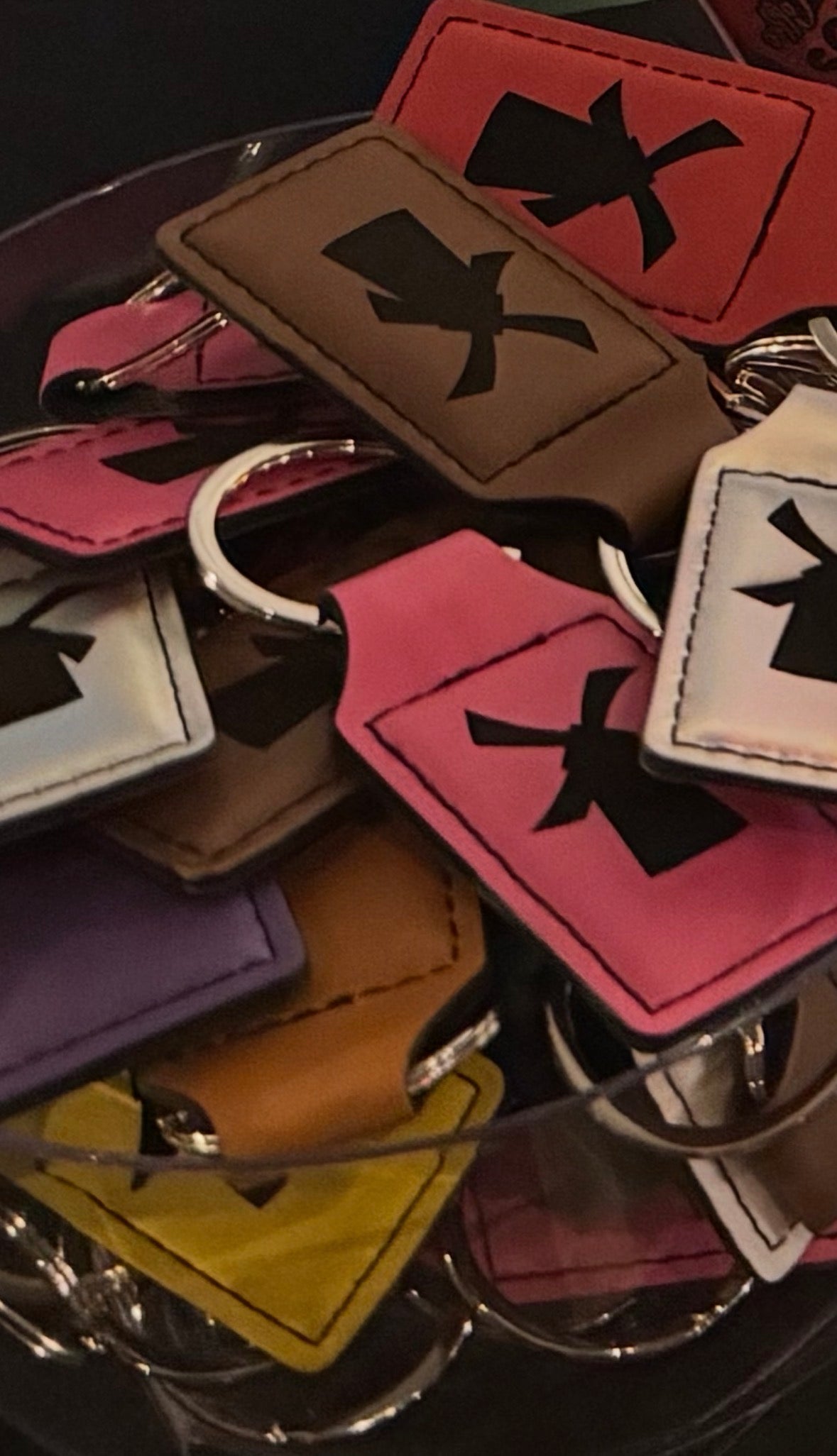 Leatherette Rectangular Keychain