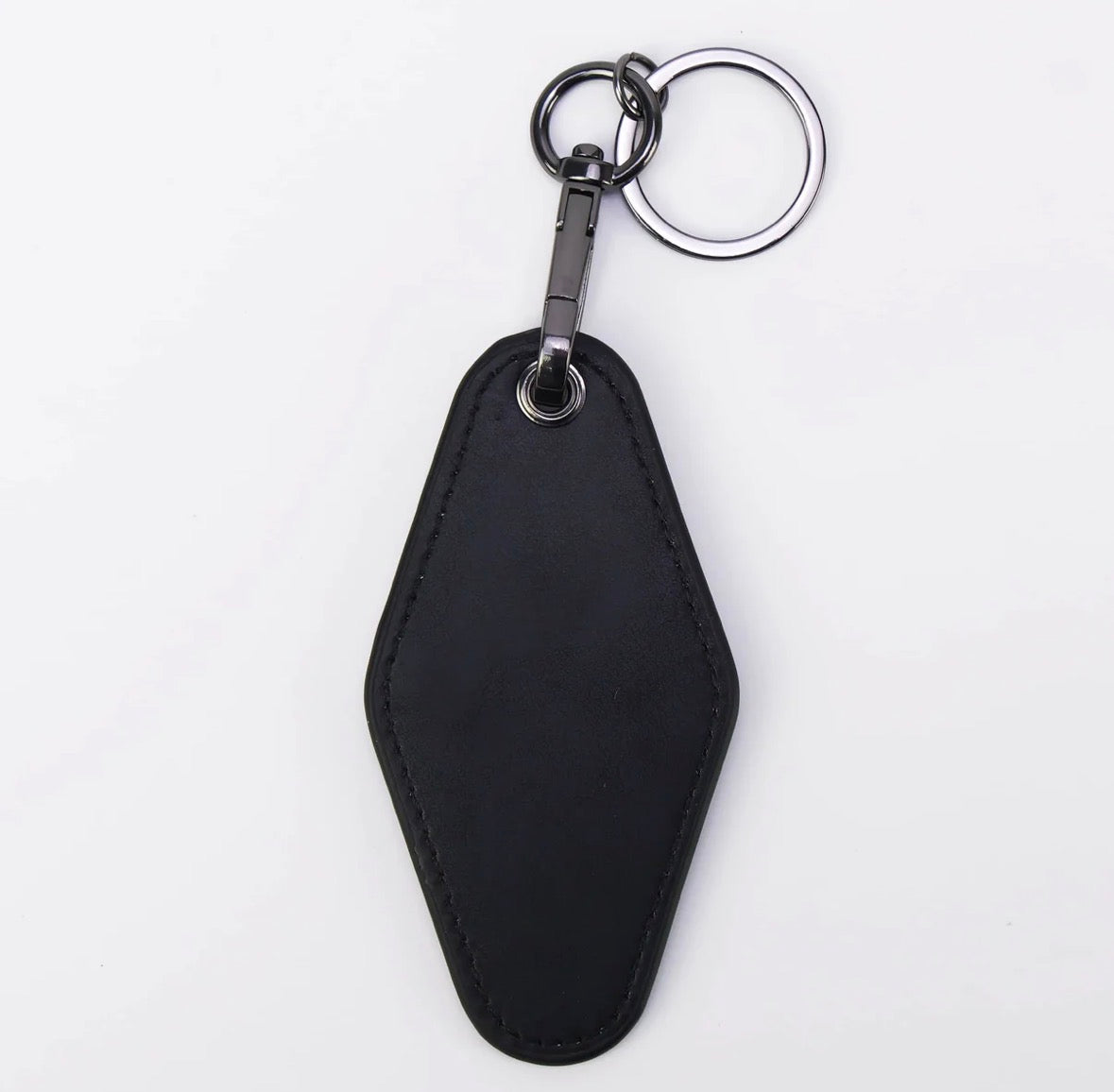 Leatherette Motel Keychain