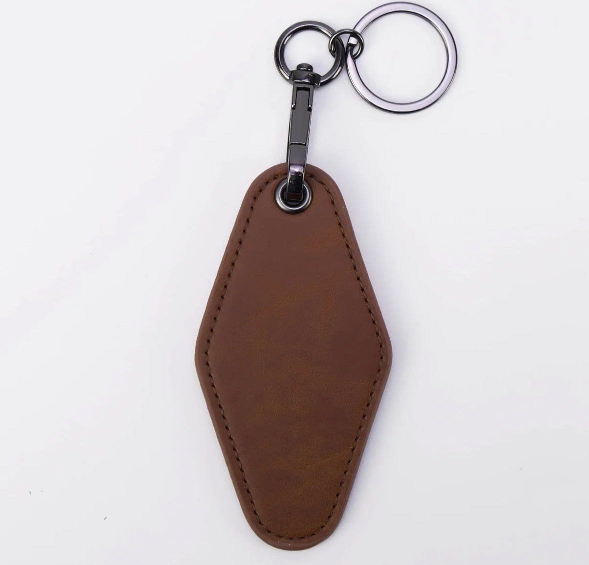 Leatherette Motel Keychain
