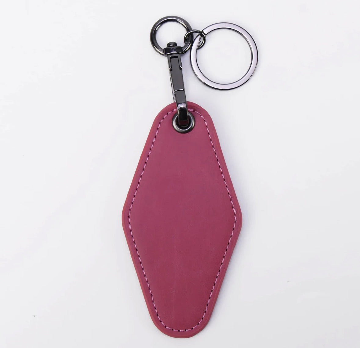 Leatherette Motel Keychain