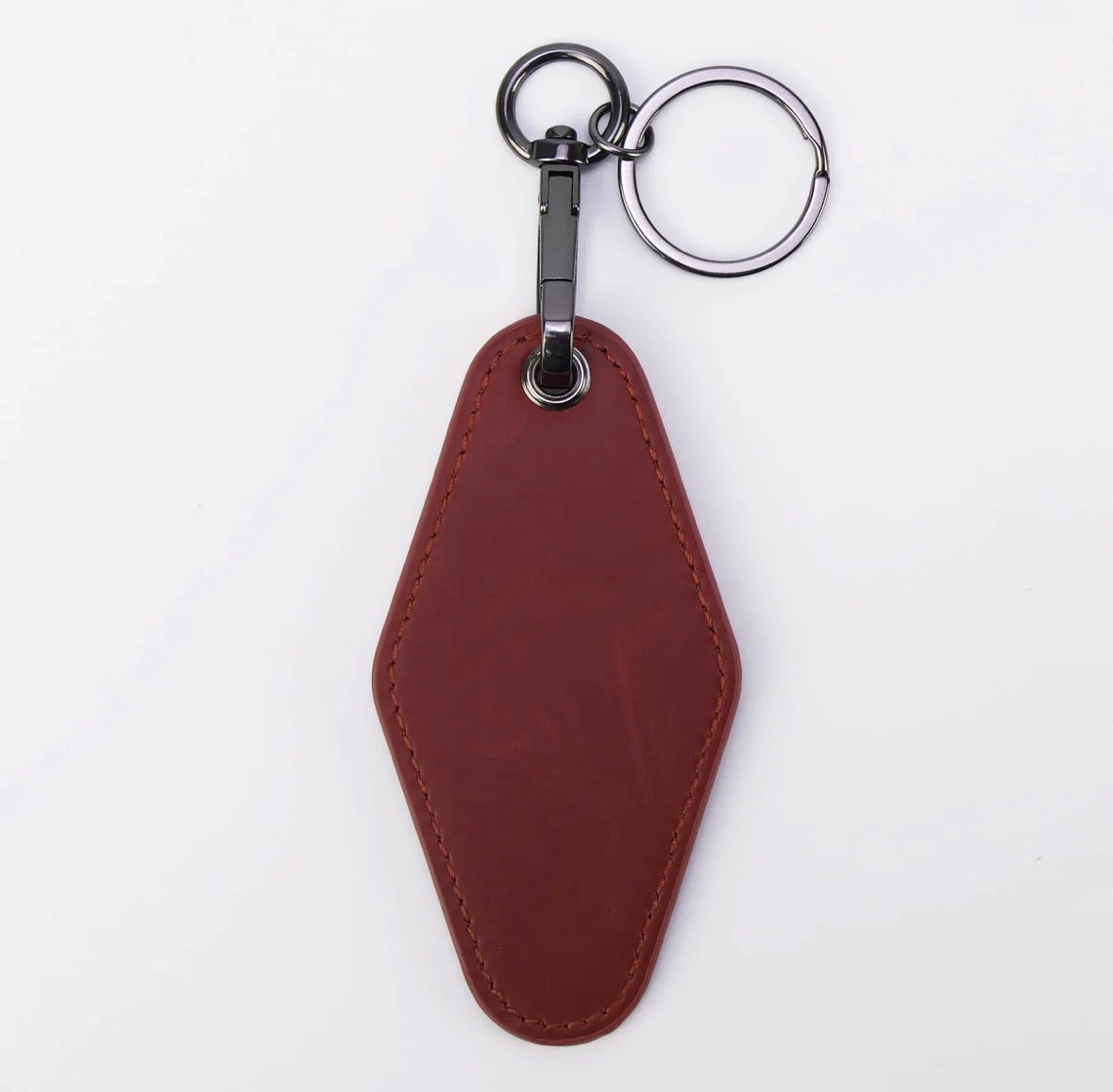 Leatherette Motel Keychain