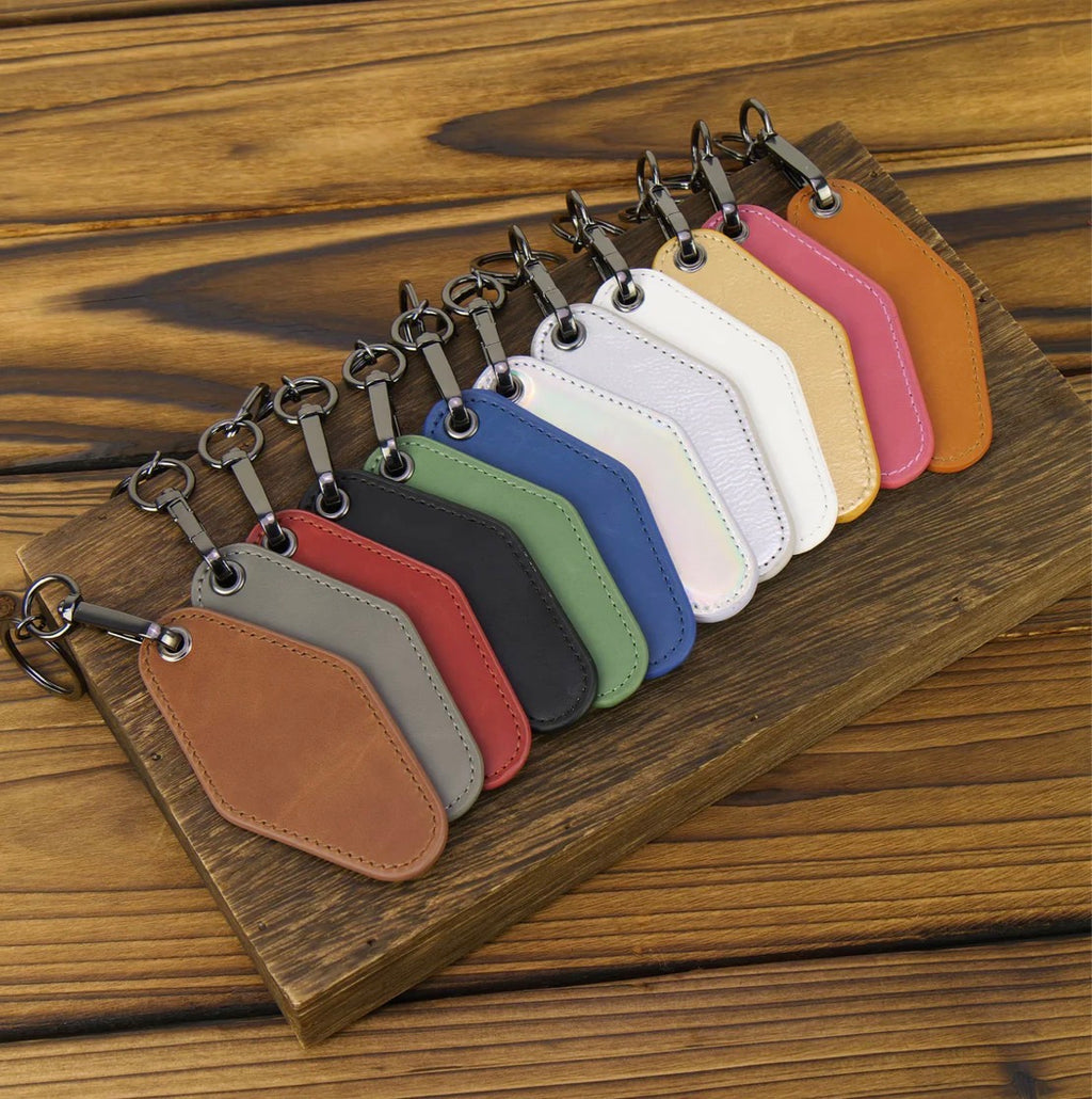 Leatherette Motel Keychain