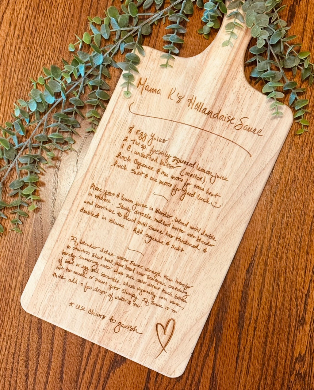 Handwritten Recipe Board