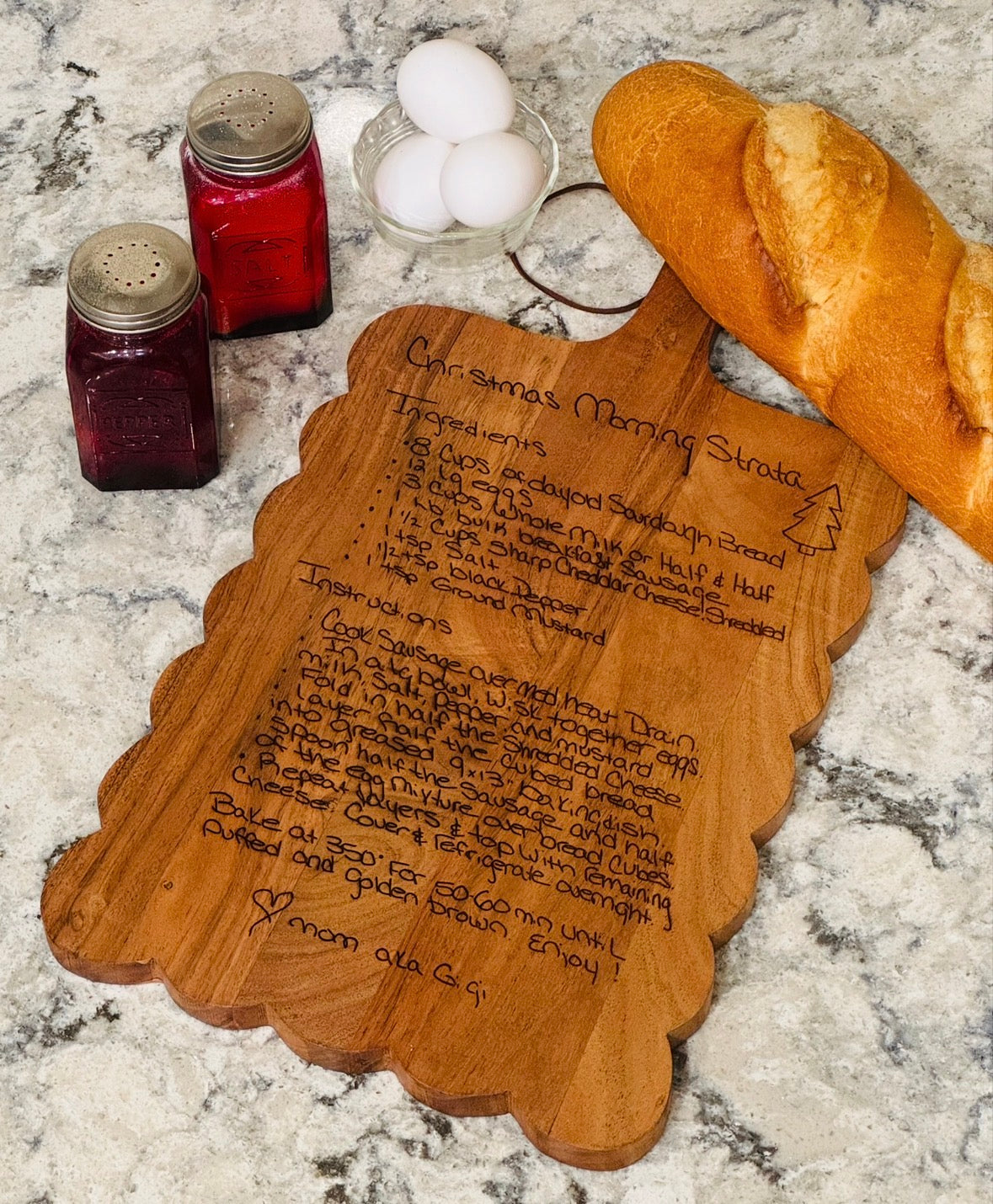 Handwritten Recipe Board