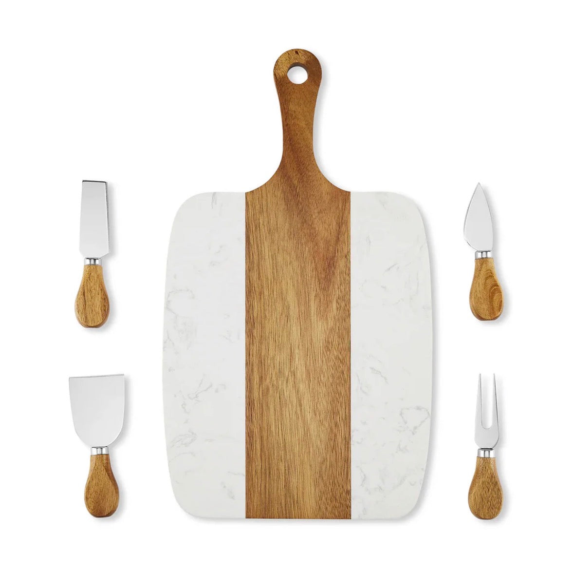 Marble Acacia Wood Serving Board