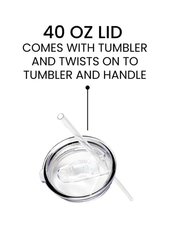 40 oz. Travel Tumbler with Handle - Esthetician & Cosmetology Theme