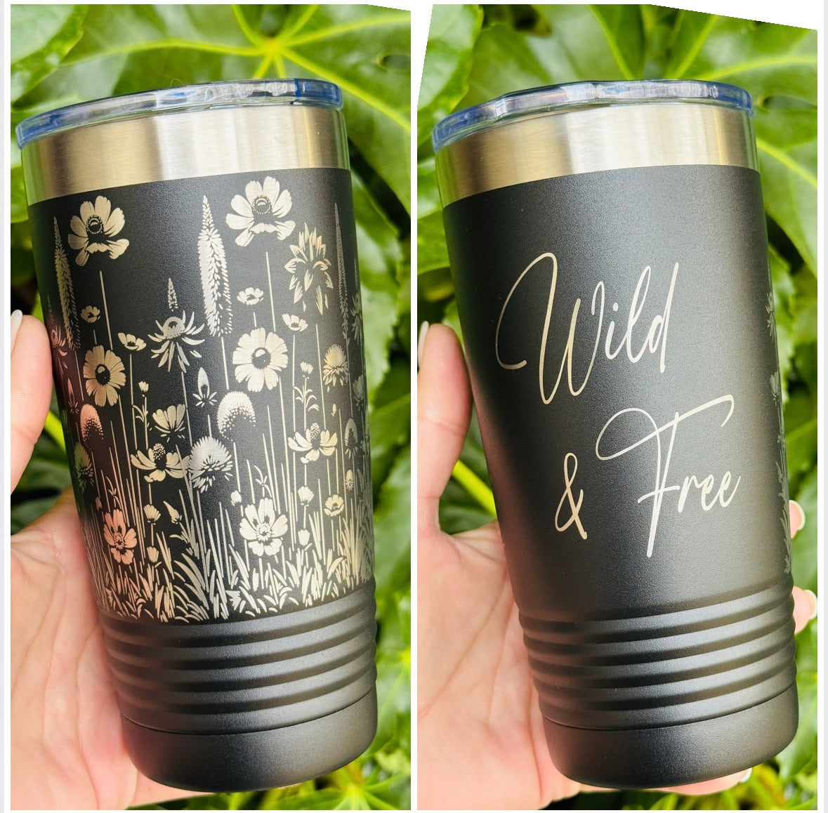 20 oz. Travel Tumbler - Wild & Free Wildflowers