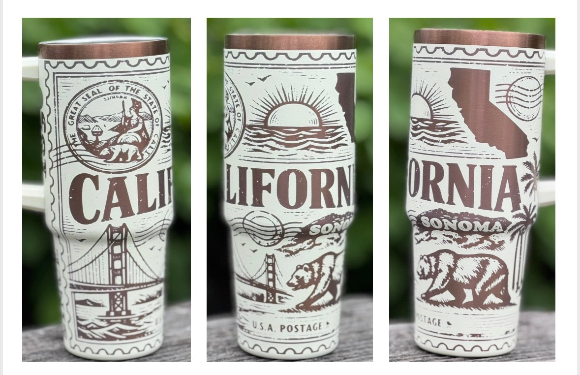 40 oz. Travel Tumbler with handle - California