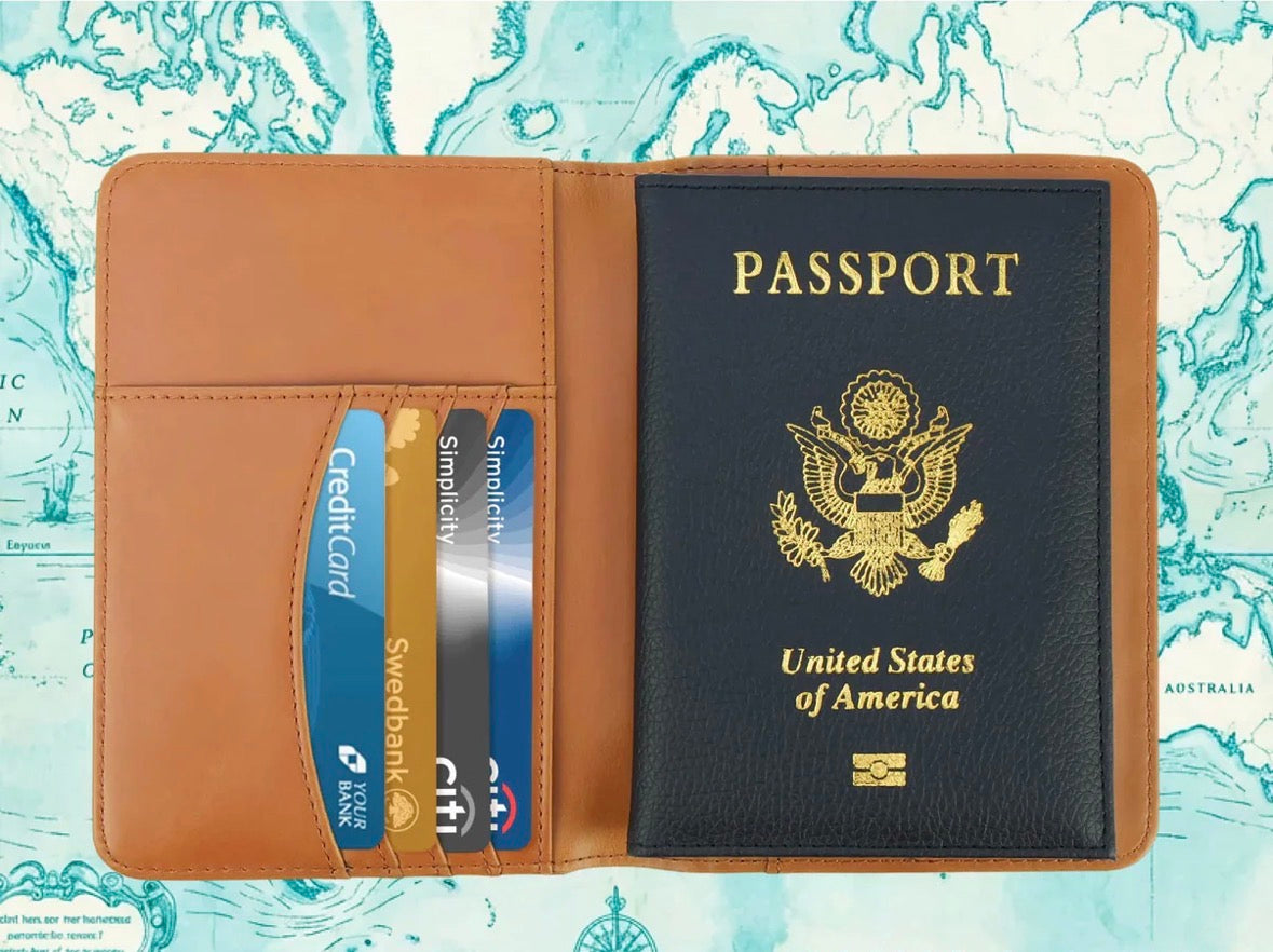 Leatherette Passport Wallet