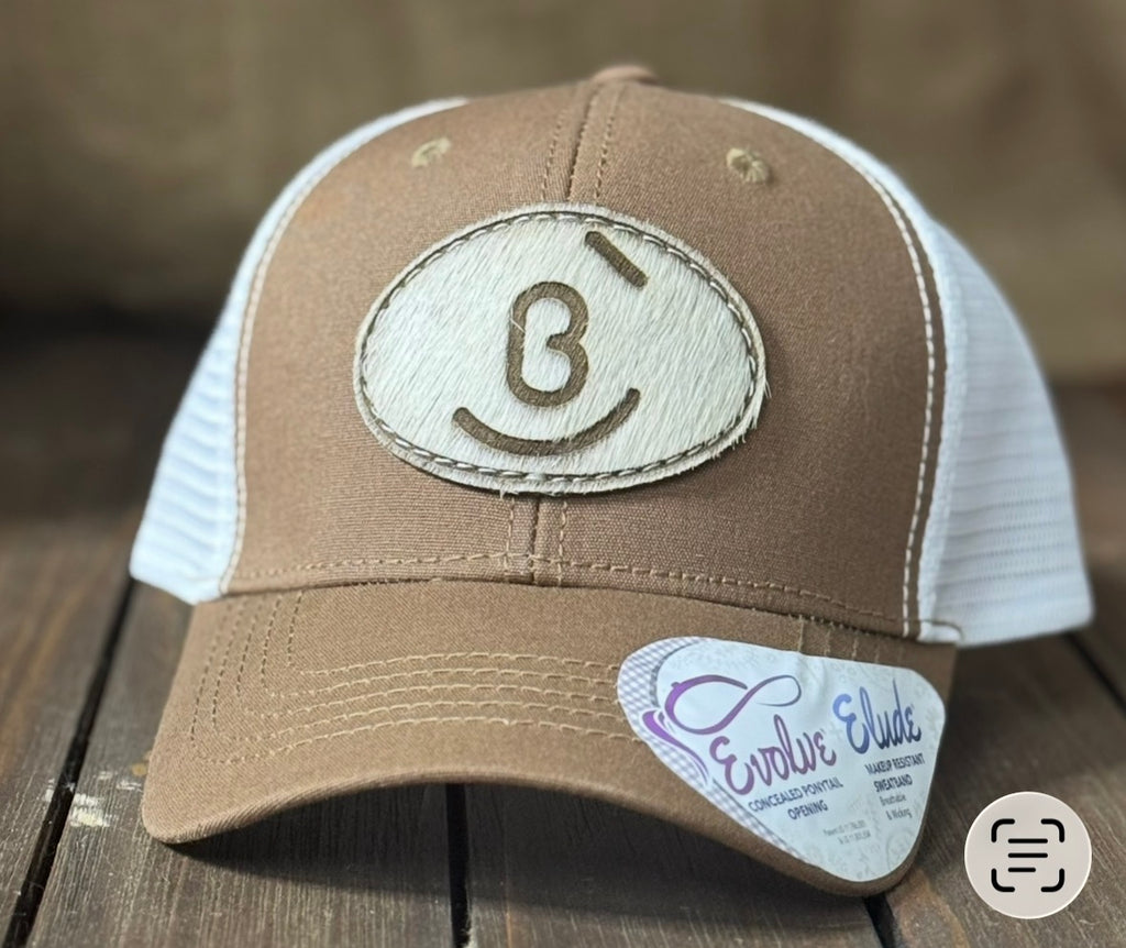 Trucker Patch Hat - Customized Branded Hair on Hide