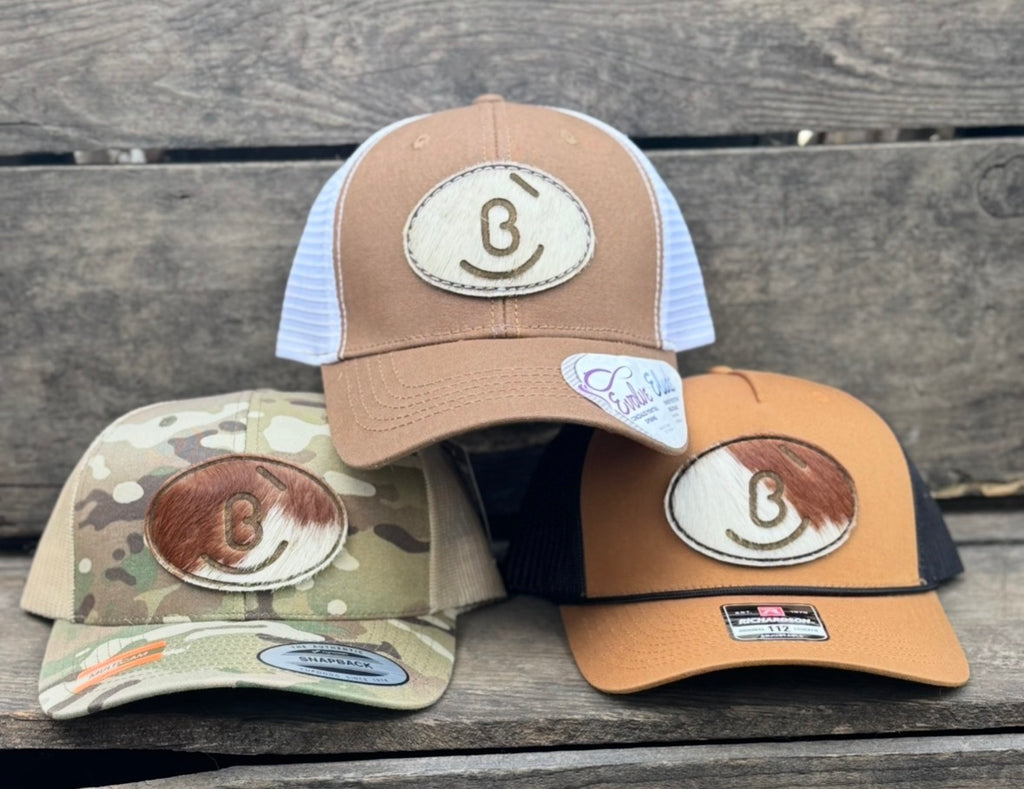 Trucker Patch Hat - Customized Branded Hair on Hide