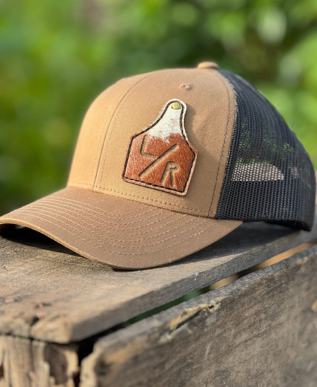 Trucker Patch Hat - Customized Branded Hair on Hide