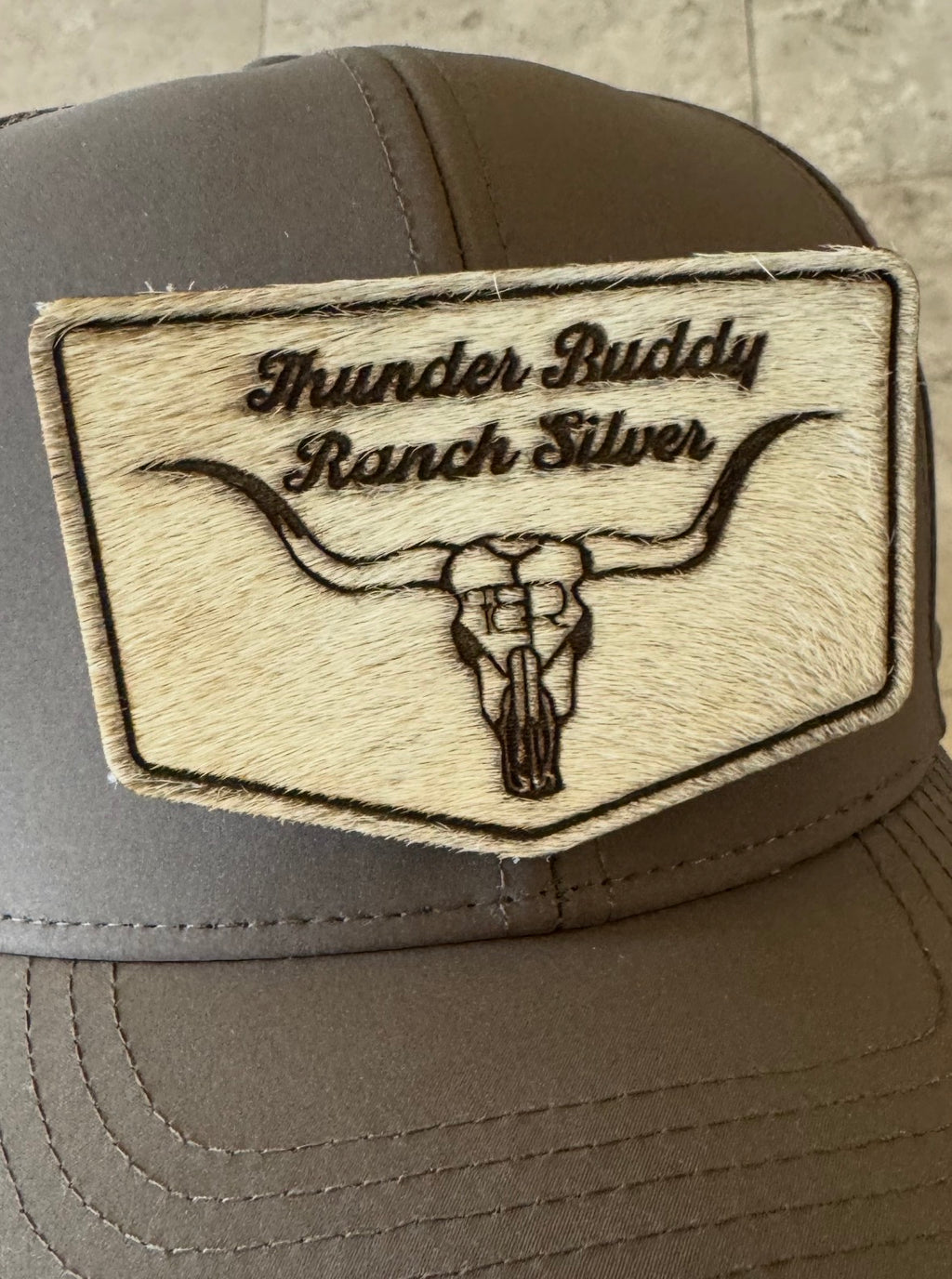Trucker Patch Hat - Customized Branded Hair on Hide