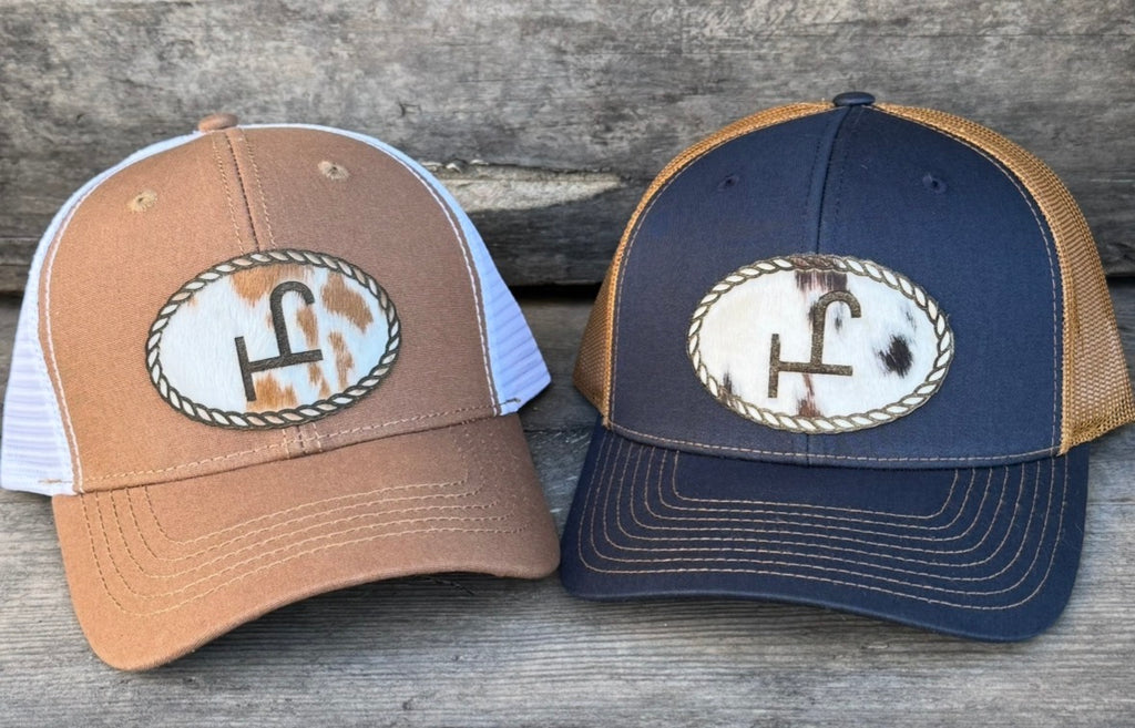 Trucker Patch Hat - Customized Branded Hair on Hide