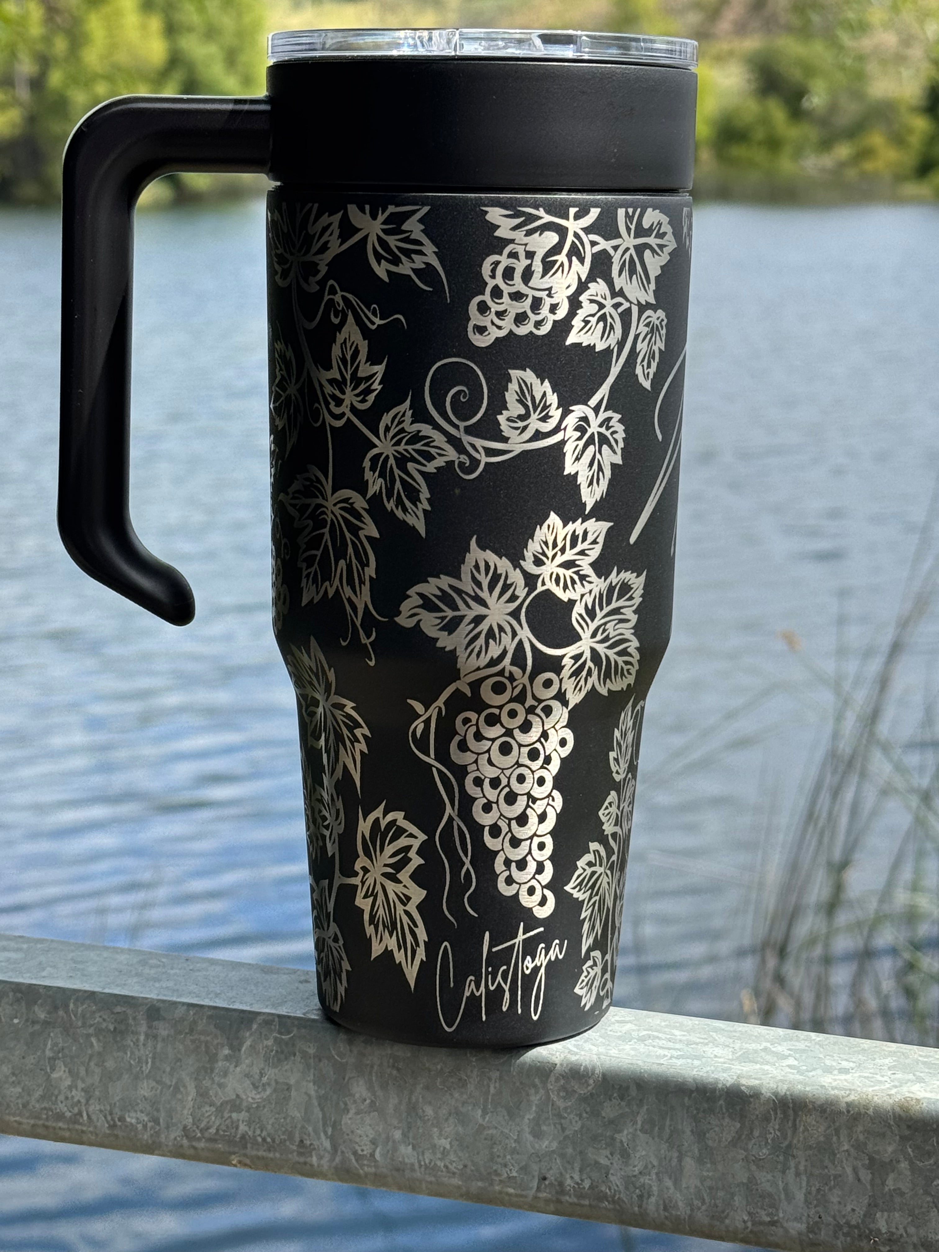 40 oz. Travel Tumbler with Handle - Napa Valley