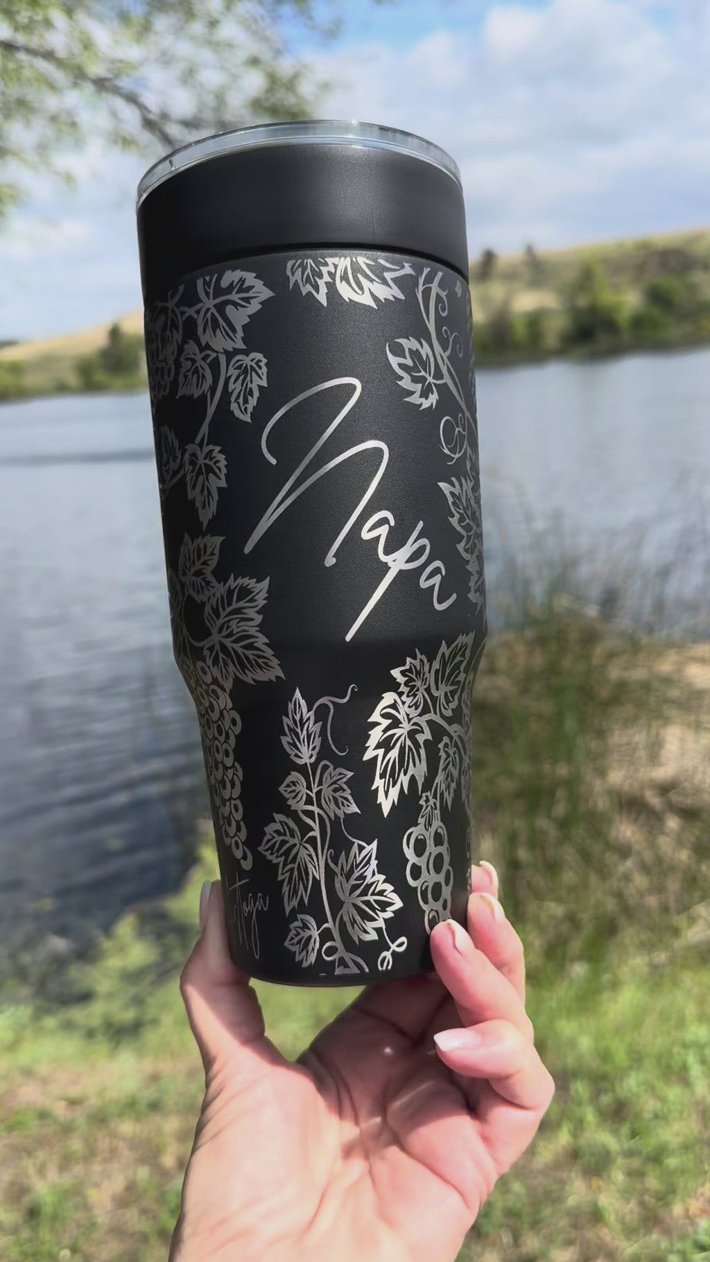 40 oz. Travel Tumbler with Handle - Napa Valley